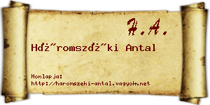 Háromszéki Antal névjegykártya