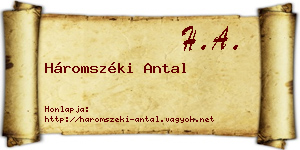 Háromszéki Antal névjegykártya