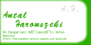 antal haromszeki business card